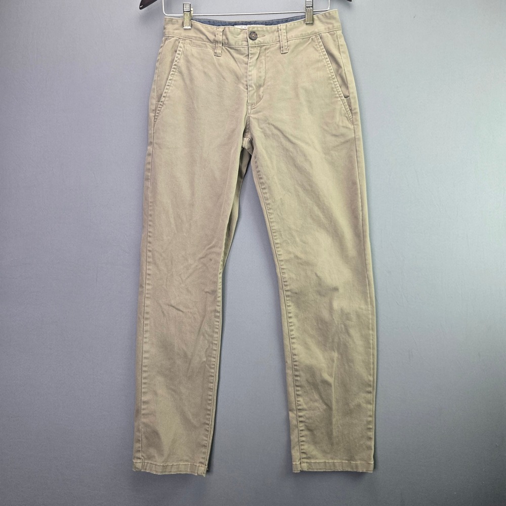 Flag & Anthem Chino Pants 29x30 Tan Khaki Straight Leg Flat Front Mens Casual